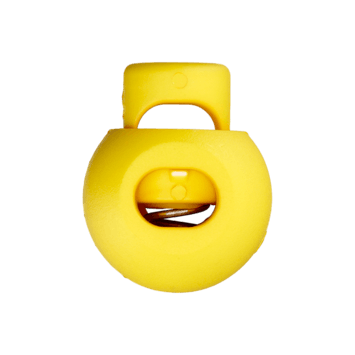 Arrêt pour cordon 20 mm "1-trou rond" (jaune)