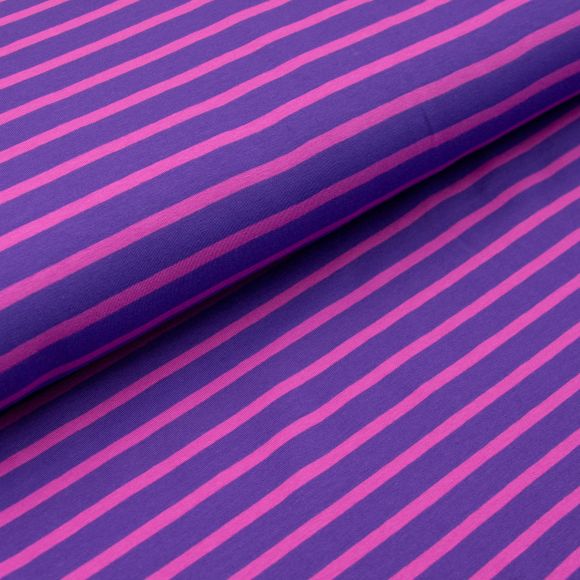 Jersey de coton "Rayures" (violet-baie)