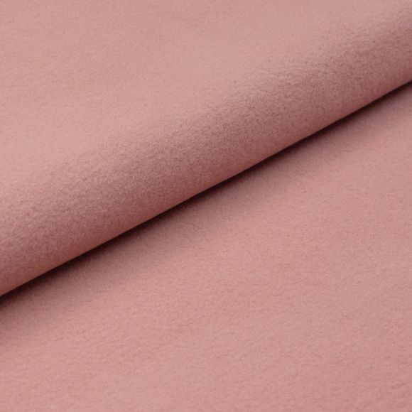 Tissu polaire en coton bio "uni" (rose saumon)