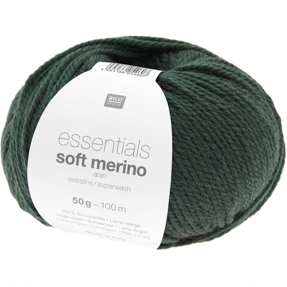 Laine mérinos - Rico Essentials Soft Merino Aran (english green)