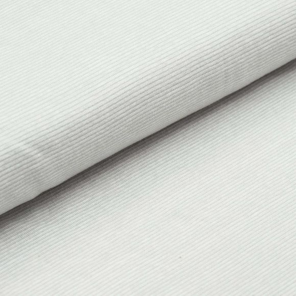 Bord-côte lisse "Rayures" - tubulaire (gris clair/blanc) de Fräulein von Julie