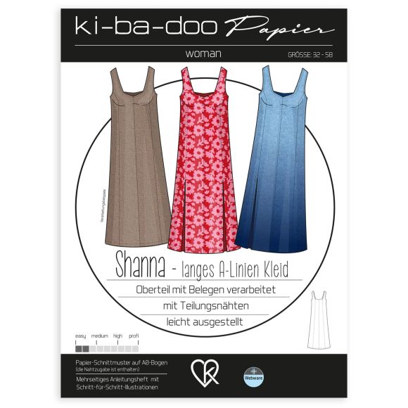 Schnittmuster - Damen Kleid "Shanna" Gr. 32-58 von ki-ba-doo