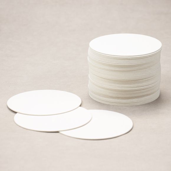 Sous-verres - ronds "Blanco" Ø 10,7 cm - lot de 50 (blanc naturel)