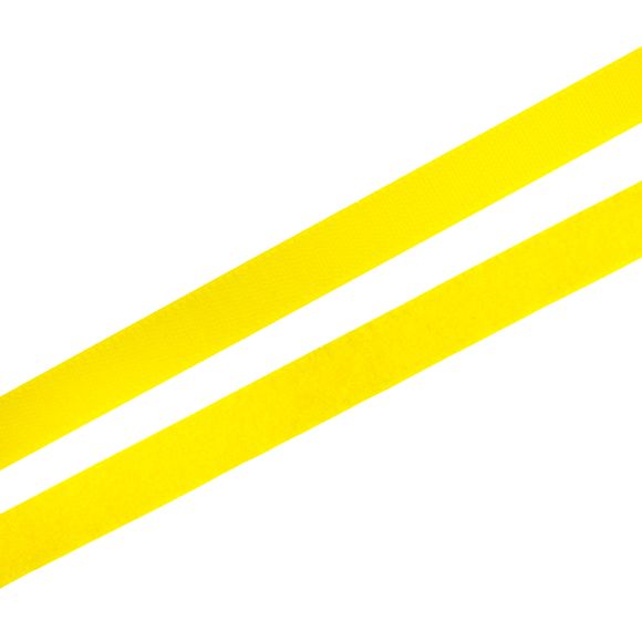 Velcro/bande auto-agrippante "Crochet & velours" 20 mm - morceau de 1 m (jaune)