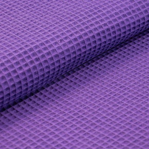 Waffelpiqué Baumwolle "Quadro" (violett)