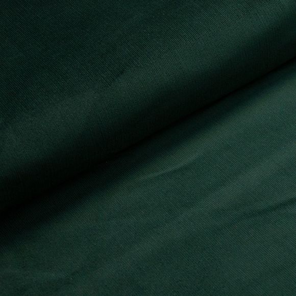 Velours côtelé fin coton stretch "Velours milleraies" (vert foncé)