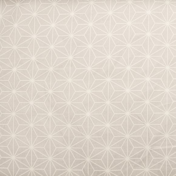 Coton "Geometric Stars" (sable-blanc)