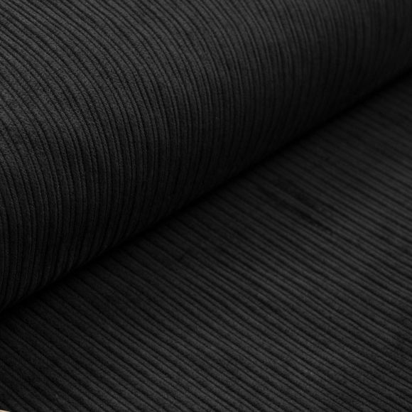 Velours à grosses côtes​ coton "Fancy Cord washed" (noir)