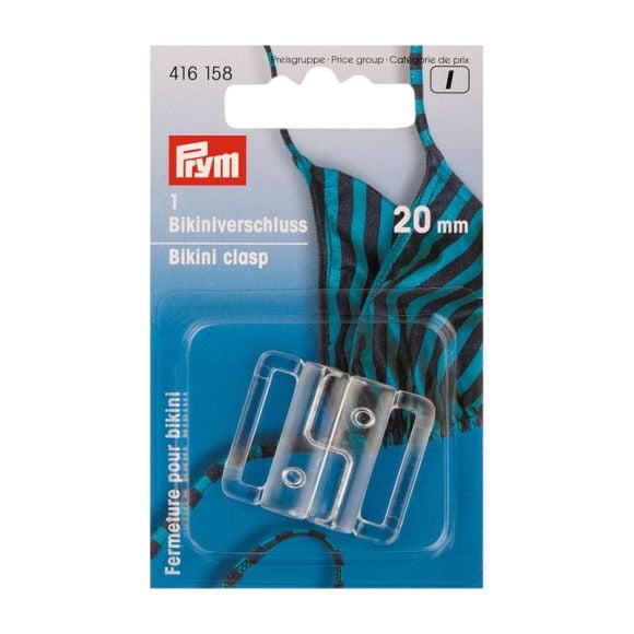 PRYM Bikini- und Gürtelverschluss 20 mm (transparent) 416158