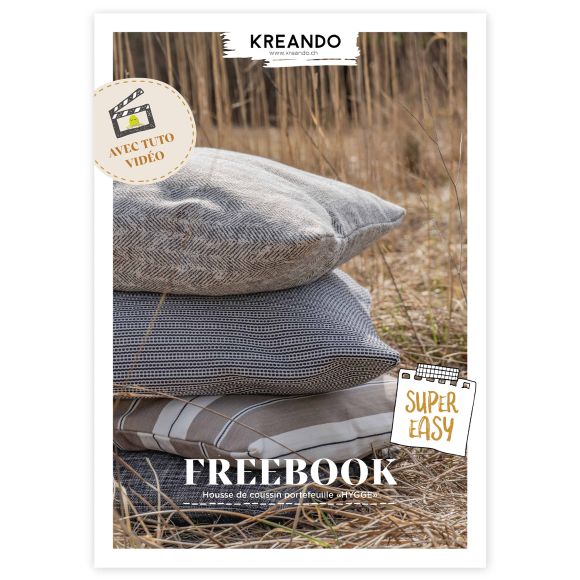 Tuto gratuit PDF - Couture - Housse de coussin portefeuille "HYGGE" de KREANDO (français)