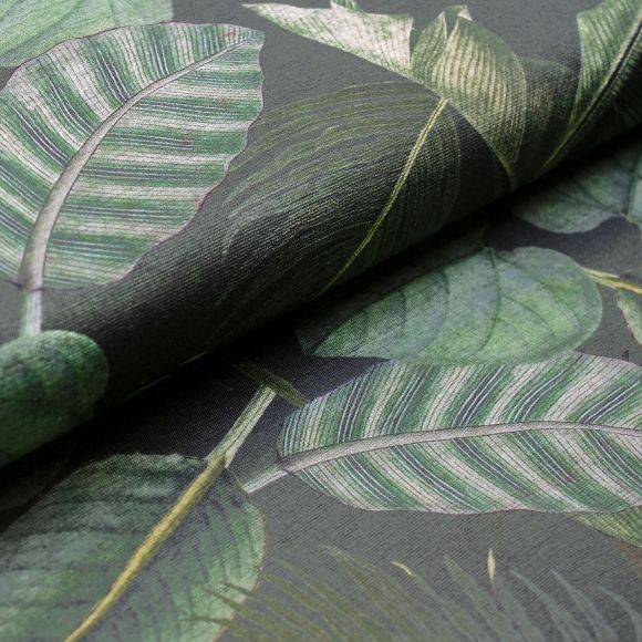 Tissu d'ameublement/décoration - Outdoor dralon® "Botanic Leaves" (vert)
