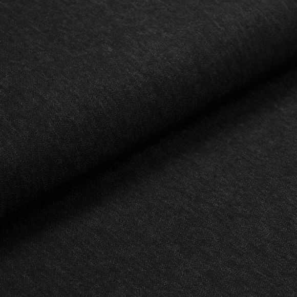 Tissu jean coton "Stretch" (noir)