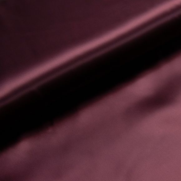 Tissu pour doublure viscose - uni satiné "Duchesse-Satin" (bordeaux)