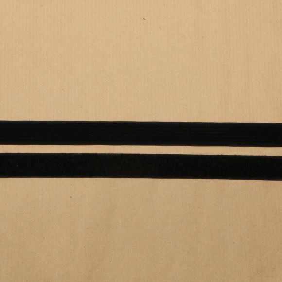 Velcro/bande "Crochet & velours" 10/20/30/40/50/100 mm - pièce de 1 m (noir)