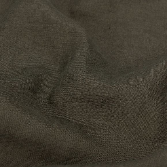 Lin - uni "lavé" (olive)