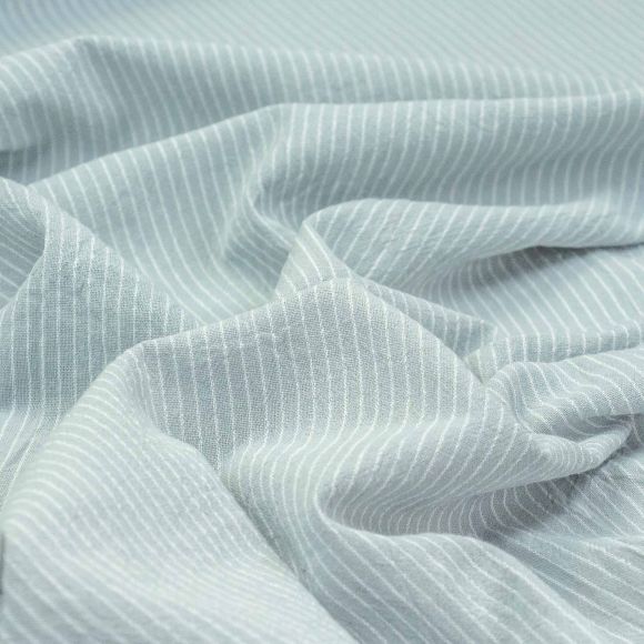 Baumwolle "Washed Stripes/Streifen" (graublau-offwhite)