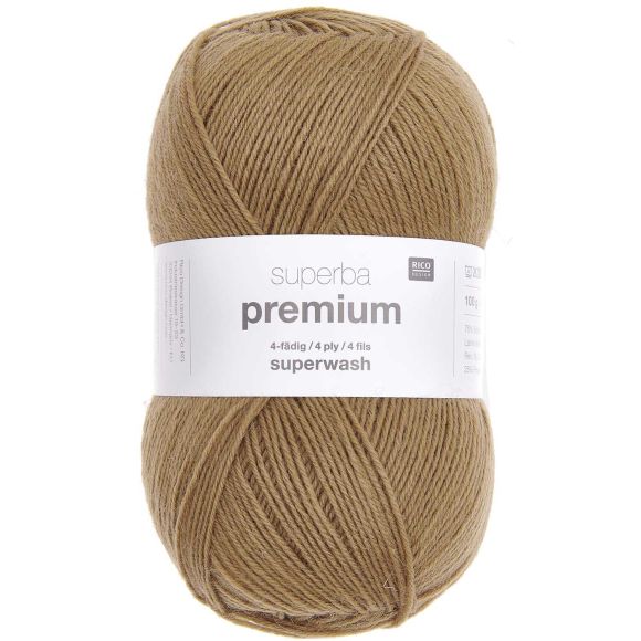Sockenwolle - Rico Superba Premium - 4-fädig (camel)