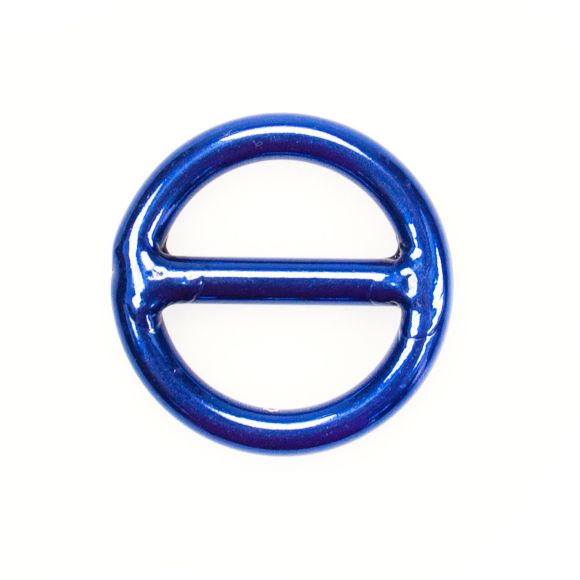Anneau rond avec barre "Métal" - 20 mm (bleu roi)