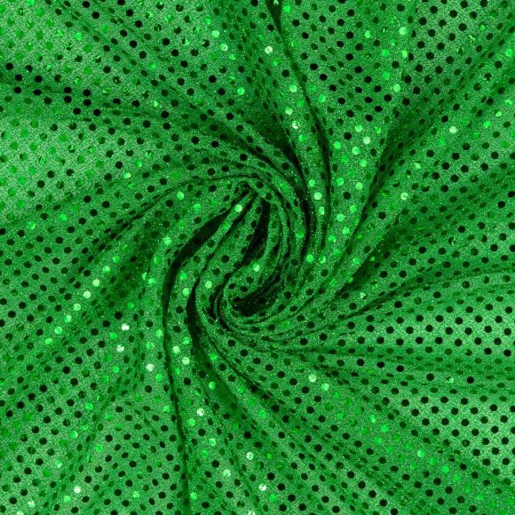 Jersey à paillettes "Scintillant - lurex" (vert)