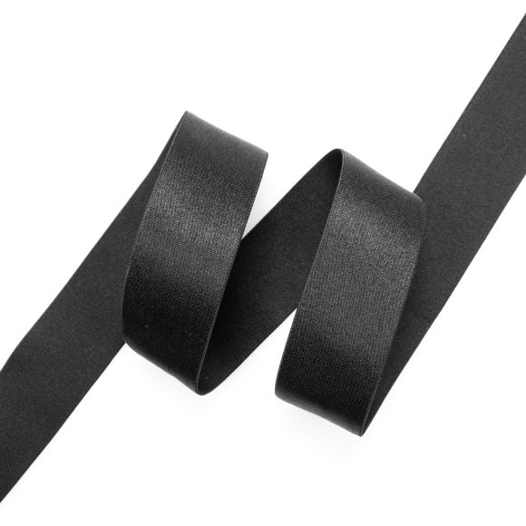 Gummiband "Satin" 30 mm (schwarz)