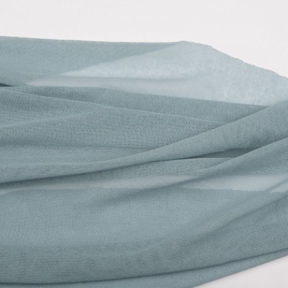 Tulle ''Soft - stone blue'' coton bio (bleu clair) de C. PAULI