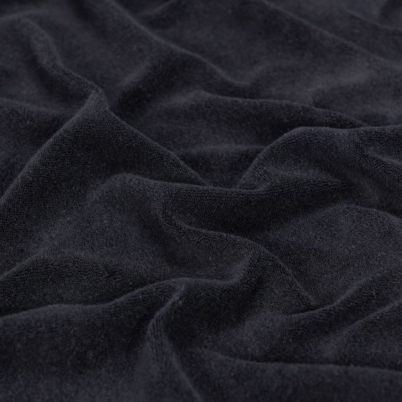 Strickfrottee Baumwolle "Frida" (schwarz)