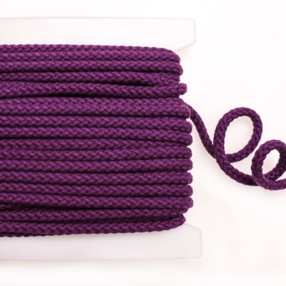 Baumwollkordel Ø 8 mm - Rolle à 25 m (violett)