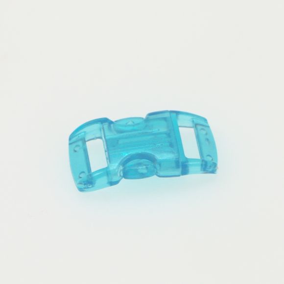 Clic-boucle bombé - 10 mm (turquoise translucide)
