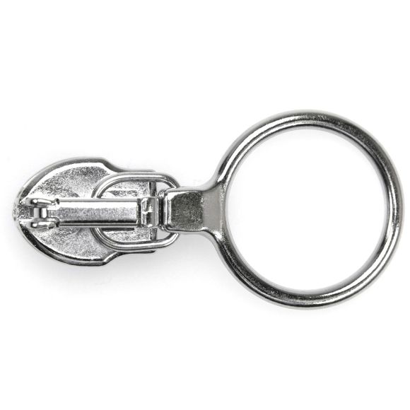 Zipper/Schieber O-Ring - zu Reissverschluss endlos "Flex Metallic Look" (silber) von riri