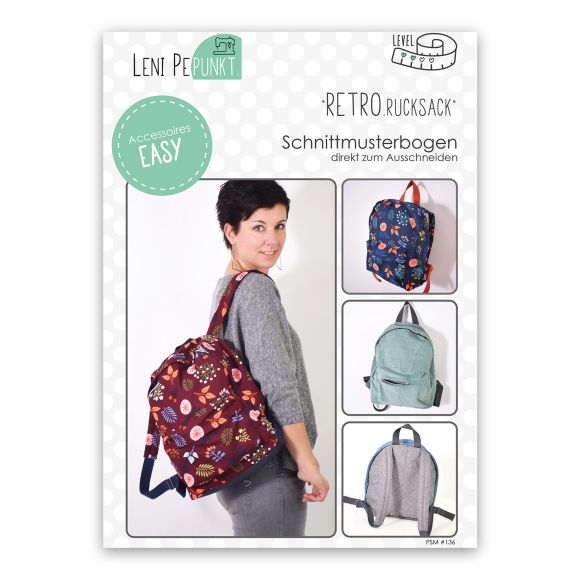 Patron - sac à dos "RETRO.rucksack" de leni pepunkt. (en allemand)