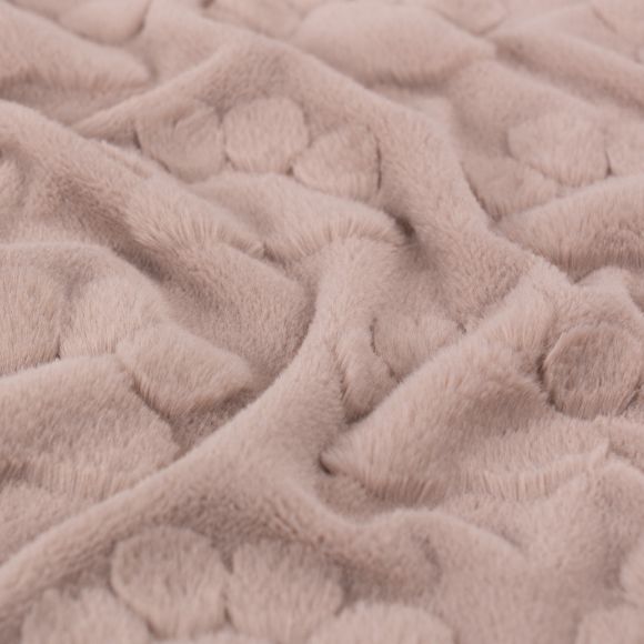 Wellnessfleece "3D Pfoten/Hund" (taupe)