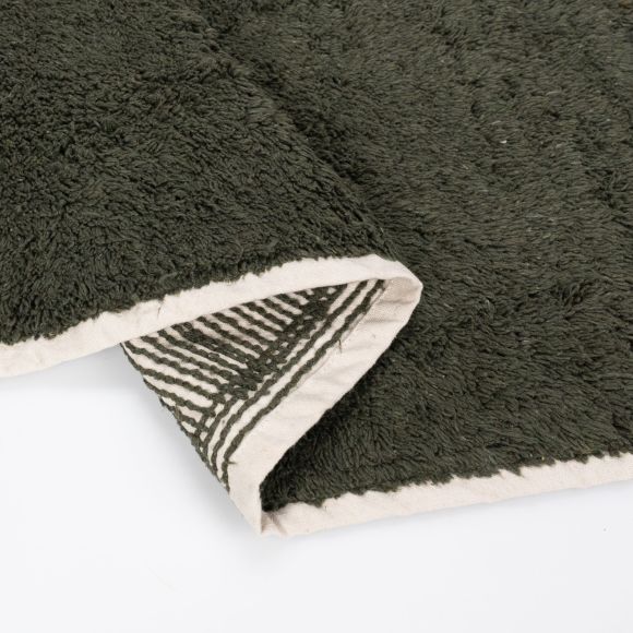 Deko- & Teppichstoff Recycling "Tufting" (dunkeloliv)