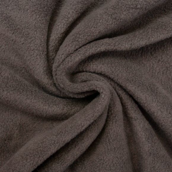 80 cm reste // Tissu polaire - antipilling "Fleece" (brun gris)