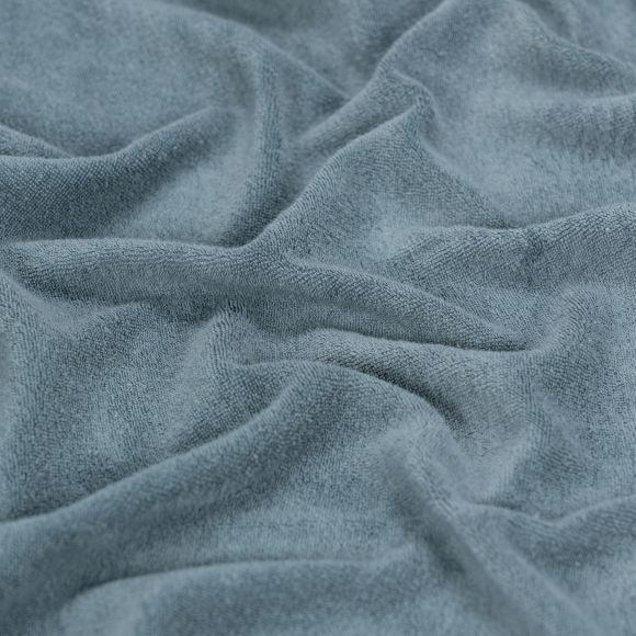 Strickfrottee Baumwolle "Frida" (blaugrau)