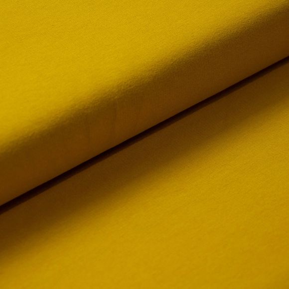 Sweat coton bio - uni "Soft Alva" (jaune moutarde)