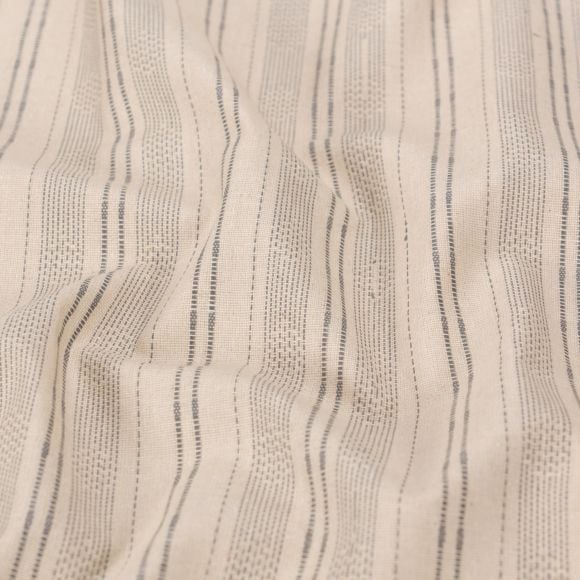 AU Maison Mischgewebe beschichtet "Rustico-Natural/Grey" (natur-grau)