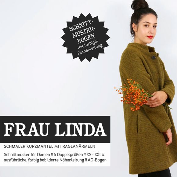 Patron - Manteau court pour femmes "Frau Linda" (t. XS-XXL) de STUDIO SCHNITTREIF (en allemand)