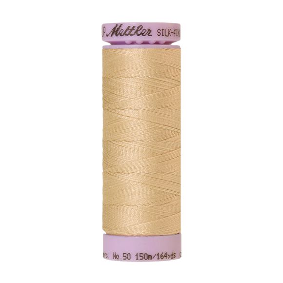 Mettler - fil à coudre et à quilter "Silk - Finish Cotton 50", bobine de 150 m (1000/beige)