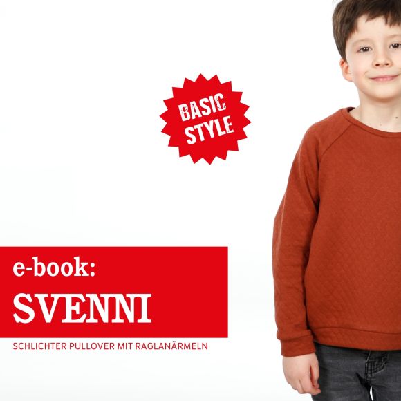 EBook - Schnittmuster Kinder Raglanpullover "Svenni" (Gr. 86-164)  von STUDIO SCHNITTREIF (deutsch)