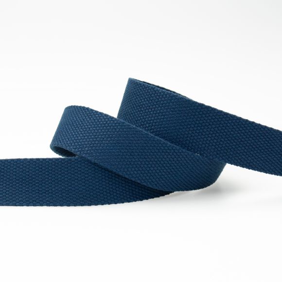 Sangle en coton "Solid" 30/40 mm (bleu foncé)