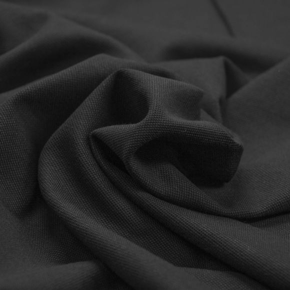 Piqué jersey en coton "Istanbul" (noir) de Swafing