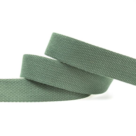 Sangle en coton "Solid" 30/40 mm (vert pin)