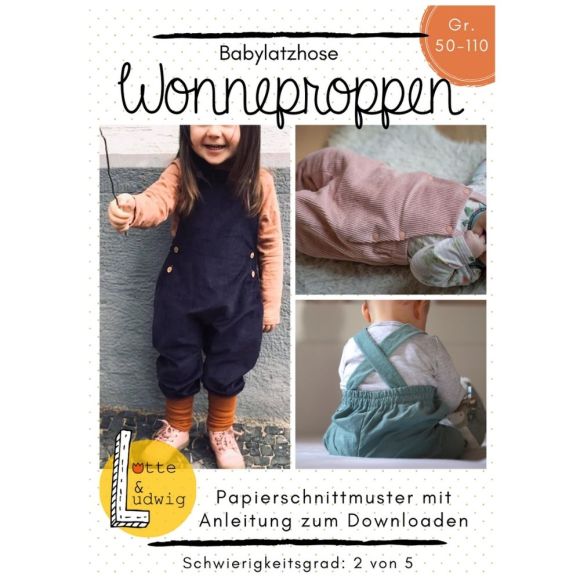 Instruction Salopette pour enfants "Wonneproppen" Taille 50-110 de Lotte & Ludwig (en allemand)