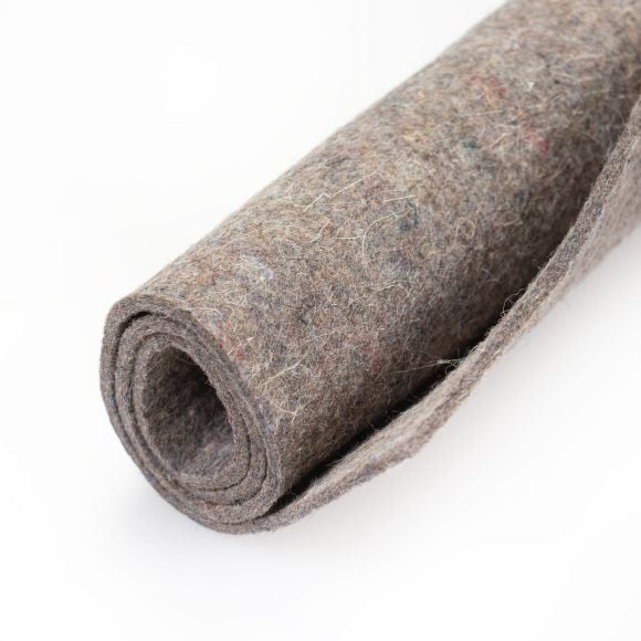 Feutre de laine "Chiné" 3 mm - plaque de 50 x 45 cm (gris-brun chiné)