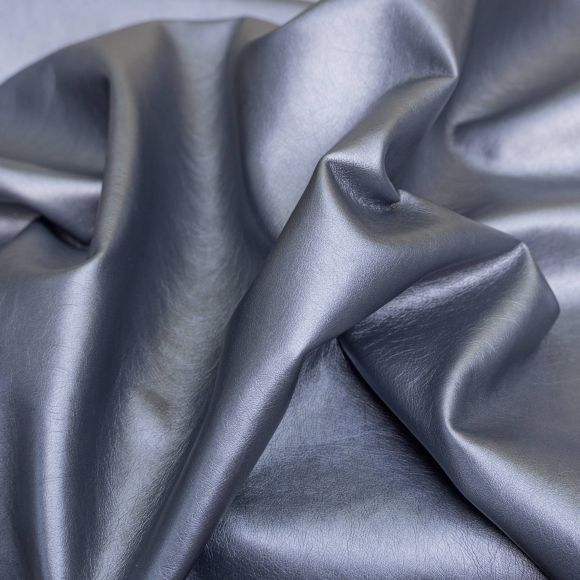 Similicuir - mat "Metallic Deluxe" (bleu gris)