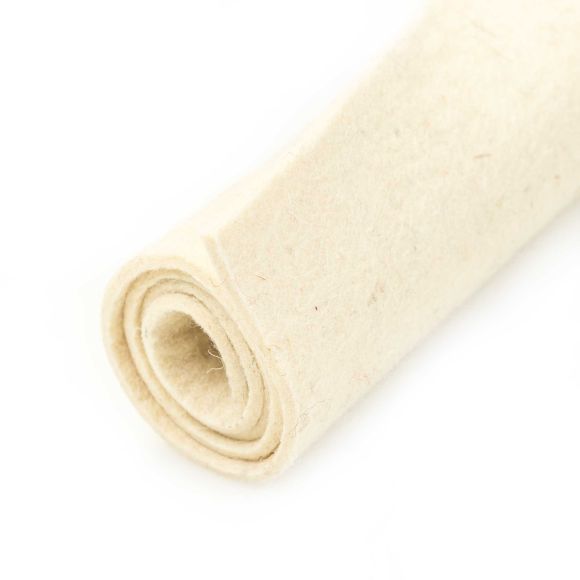Wollfilz "Melange" 3 mm - Bogen 50 x 45 cm (rohweiss meliert)