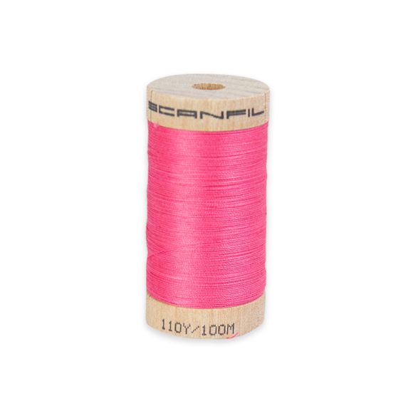 Nähgarn - bio "organic cotton" Spule à 100 m (4810/pink) von SCANFIL