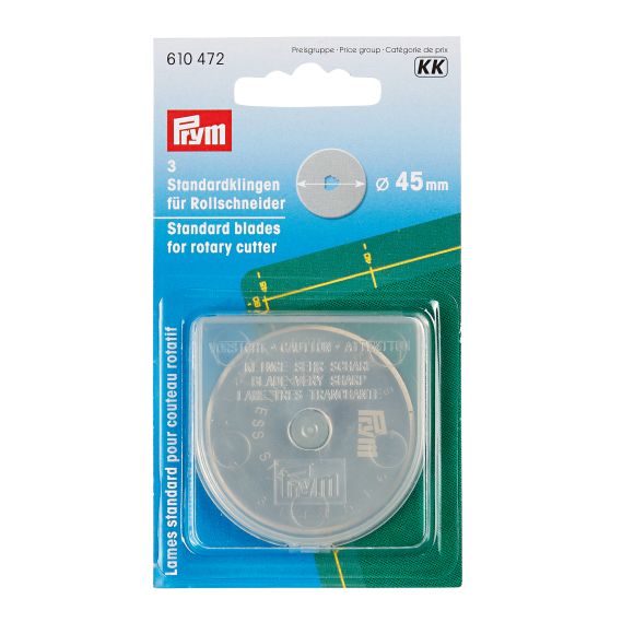 PRYM Ersatzklingen zu Rollschneider Ø 45 mm, Pack à 3 Stück 610472