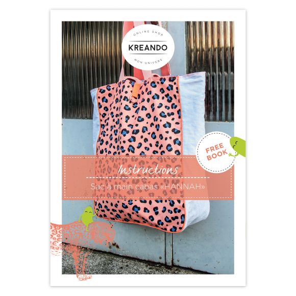 Tuto gratuit PDF - Couture - Sac à main cabas "HANNAH" de KREANDO (français)