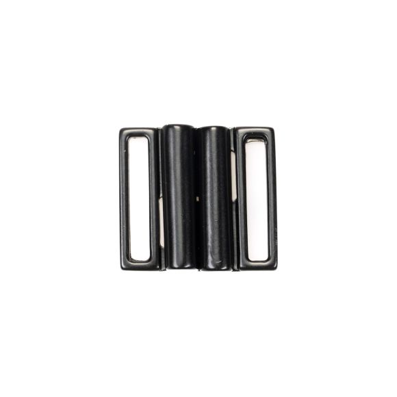 Boucle de ceinture à clipser - Métal "Fermoir clip" 30 mm (noir)